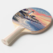 Aangepaste naam Cape Cod Massachusetts Tafeltennisbatje (Voorkant Gekanteld)