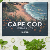 Aangepaste naam Cape Cod Massachusetts Theedoek (Gevouwen)