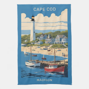 Aangepaste naam Cape Cod Massachusetts Theedoek