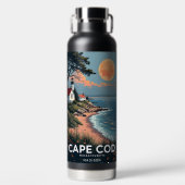 Aangepaste naam Cape Cod Massachusetts Waterfles (Voorkant)