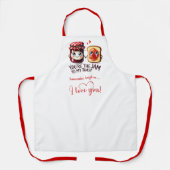 Aangepaste naam Cartoon Voedsel Romantisch Cadeau Schort (Voorkant)