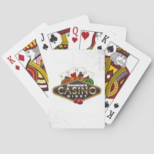 Aangepaste naam: casino Night-speelkaarten Pokerkaarten (Achterkant)