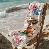 Aangepaste naam "Catchin' Rays" Schattige vakantie Strandlaken