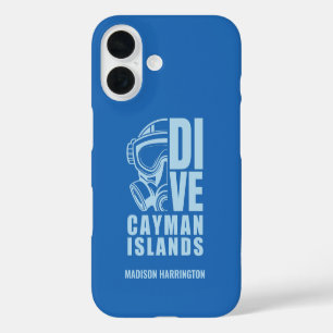 Aangepaste naam Cayman Islands Diving iPhone 16 Hoesje