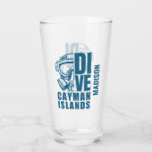 Aangepaste naam Cayman Islands Diving Glas (Achterkant)