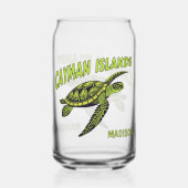 Aangepaste naam Cayman Islands Turtle Blikvorm Glas (Voorkant)