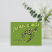 Aangepaste naam Cayman Islands Zee Turtle Briefkaart (Staand voorkant)