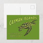 Aangepaste naam Cayman Islands Zee Turtle Briefkaart (Voorkant / Achterkant)