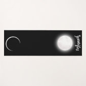 Aangepaste naam Celestial Full moon Crescent moon Yogamat (Voorkant (horizontaal))