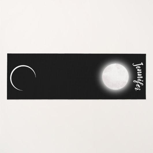 Aangepaste naam Celestial Full moon Crescent moon Yogamat (Voorkant (horizontaal))