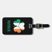 Aangepaste naam Celtic Ireland Shamrock Irish Flag Bagagelabel (Voorkant horizontaal)