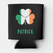 Aangepaste naam Celtic Ireland Shamrock Irish Flag Blikjeskoeler (Voorkant)