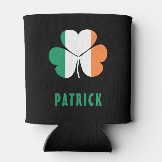 Aangepaste naam Celtic Ireland Shamrock Irish Flag Blikjeskoeler (Achterkant)