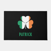 Aangepaste naam Celtic Ireland Shamrock Irish Flag Deurmat (Voorkant)