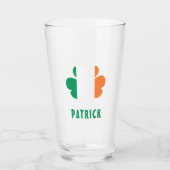 Aangepaste naam Celtic Ireland Shamrock Irish Flag Glas (Voorkant)