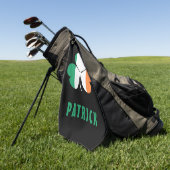 Aangepaste naam Celtic Ireland Shamrock Irish Flag Golfhanddoek (Groen)