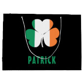 Aangepaste naam Celtic Ireland Shamrock Irish Flag Groot Cadeauzakje (Achterkant)