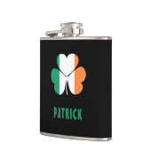 Aangepaste naam Celtic Ireland Shamrock Irish Flag Heupfles (Links)