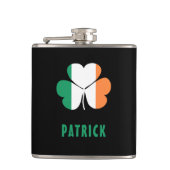 Aangepaste naam Celtic Ireland Shamrock Irish Flag Heupfles (Voorkant)