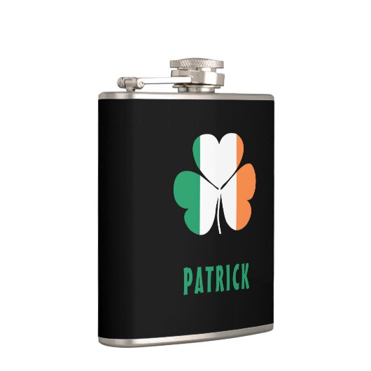 Aangepaste naam Celtic Ireland Shamrock Irish Flag Heupfles (Rechts)