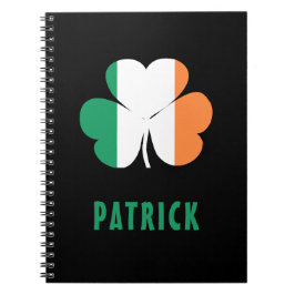 Aangepaste naam Celtic Ireland Shamrock Irish Flag Notitieboek