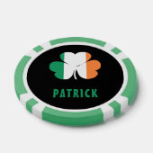 Aangepaste naam Celtic Ireland Shamrock Irish Flag Poker Chips (Enkel)