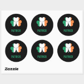 Aangepaste naam Celtic Ireland Shamrock Irish Flag Ronde Sticker (Vel)