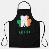 Aangepaste naam Celtic Ireland Shamrock Irish Flag Schort (Voorkant)