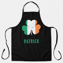 Aangepaste naam Celtic Ireland Shamrock Irish Flag Schort