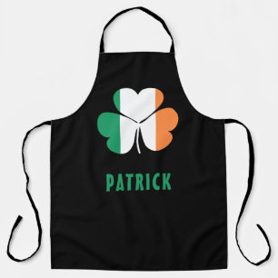 Aangepaste naam Celtic Ireland Shamrock Irish Flag Schort