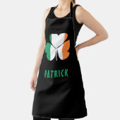 Aangepaste naam Celtic Ireland Shamrock Irish Flag Schort (Insitu)