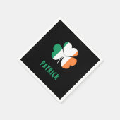 Aangepaste naam Celtic Ireland Shamrock Irish Flag Servet (Hoek)