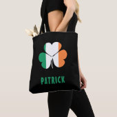 Aangepaste naam Celtic Ireland Shamrock Irish Flag Tote Bag (Dichtbij)