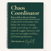 Aangepaste naam Chaos Coördinator Journaal voor Te Notitieboek (Voorkant)