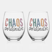 Aangepaste naam Chaos Coördinator Manager Supervis Wijnglas Zonder Voet (Voorkant)