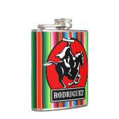 Aangepaste NAAM Charro Paard Spaans Mexicaanse Ser Heupfles (Rechts)