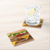 Aangepaste naam cheeseburger kartonnen onderzetters (Insitu)