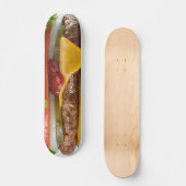 Aangepaste naam cheeseburger persoonlijk skateboard (Voorkant)