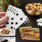 Aangepaste naam cheeseburger pokerkaarten (Insitu)