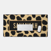 Aangepaste naam Cheetah Animal Print Pattern Class Bureaumat (Keyboard & Muis)
