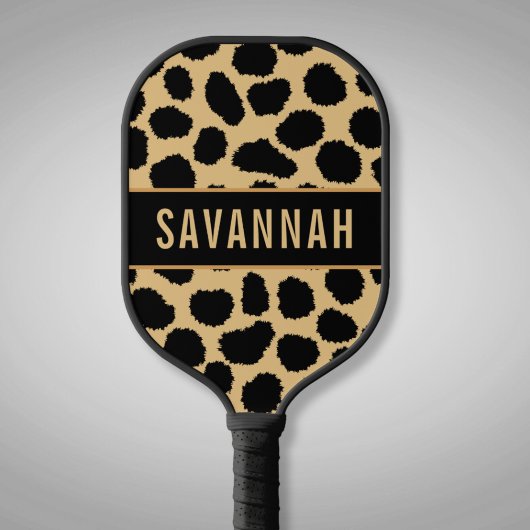 Aangepaste naam Cheetah Animal Print Pattern Class Pickleball Paddle