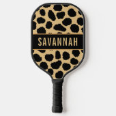 Aangepaste naam Cheetah Animal Print Pattern Class Pickleball Paddle (Achterkant)