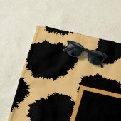 Aangepaste naam Cheetah Animal Print Pattern Class Strandlaken (In situ)