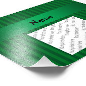 Aangepaste naam chef-groene strepen foto afdruk (Hoek)