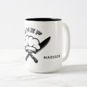 Aangepaste naam Chef-Logo mokken (Voorkant rechts)