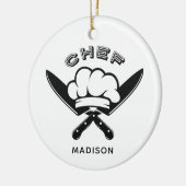 Aangepaste naam Chef Logo ornament (Links)