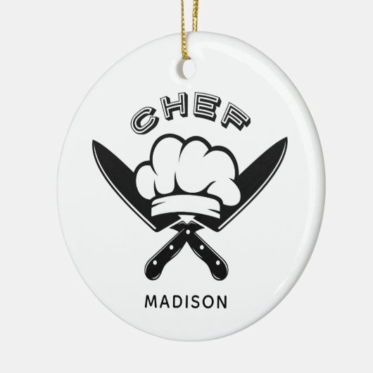 Aangepaste naam Chef Logo ornament (Links)