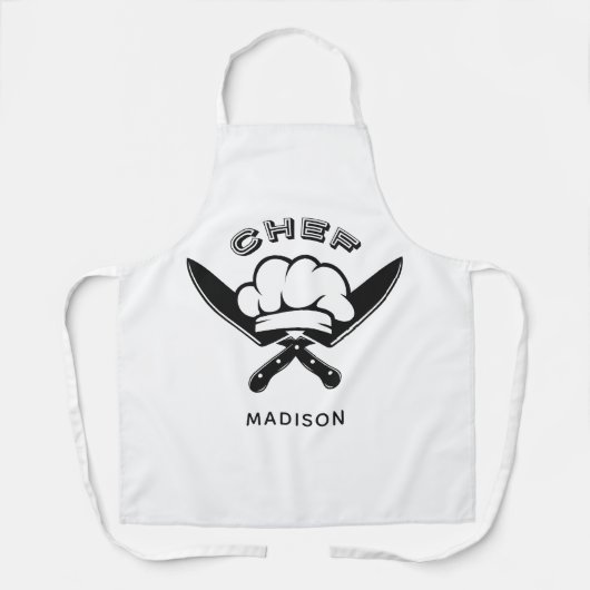 Aangepaste naam Chef Logo Schort (Voorkant)
