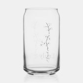 Aangepaste naam Cherry Blossom maart Geboorte Bloe Blikvorm Glas (Achterkant)