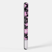 Aangepaste naam Cherry Blossom roze bloemmotief iPhone Hoesje (Rechterkant)